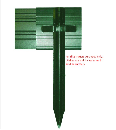End Stake Adapter, 5 pack, 4" Green Duraflex