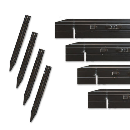 Cleanline 3/16"x4"x16' Anodized Black (Box of 15)