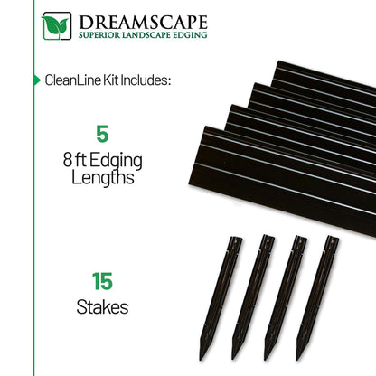 Cleanline 1/8"x3"x8' Black DuraFlex (Box of 15)